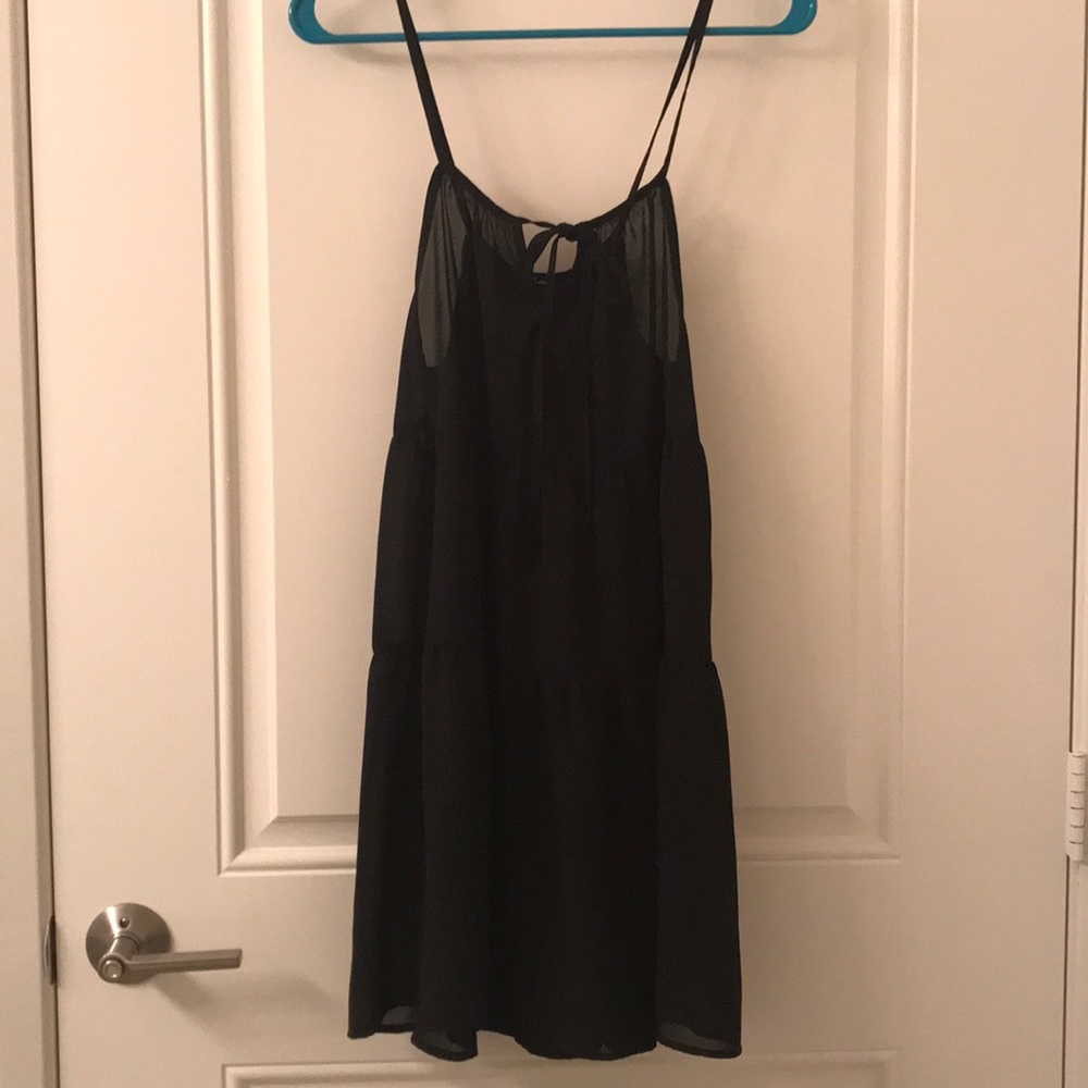 Black Sheer Chiffon Cami Dress
